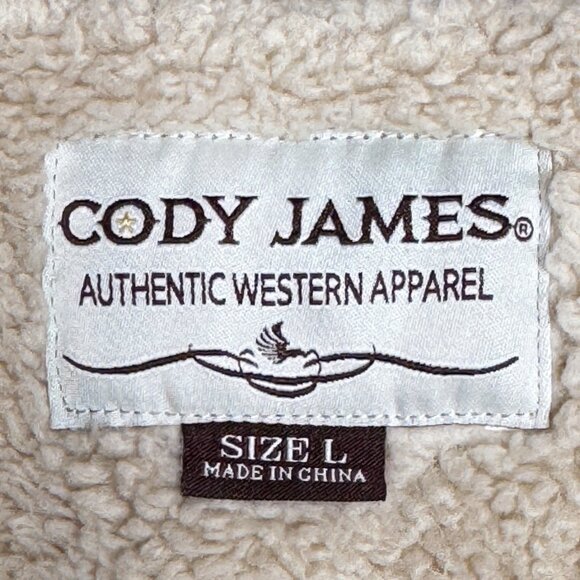 CODY JAMES MEN'S SPOKANE SOUTHWESTERN PRINT SHERPA SHACKET WESTERN RODEO LARGE - Picture 9 of 12